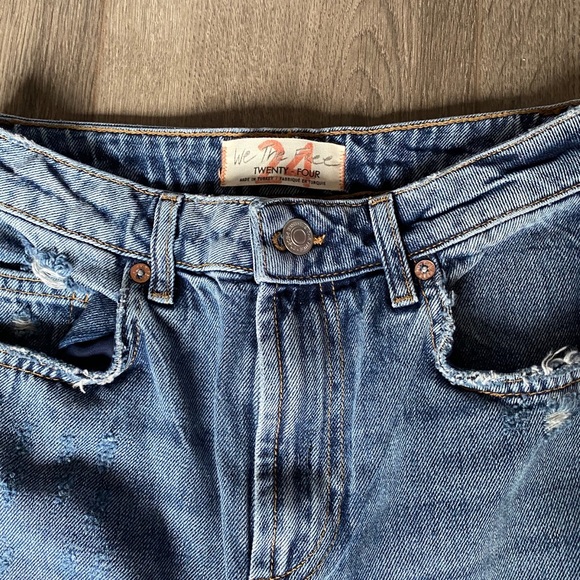 Free People Dakota Ripped Straight Leg Jeans - Picture 11 of 15